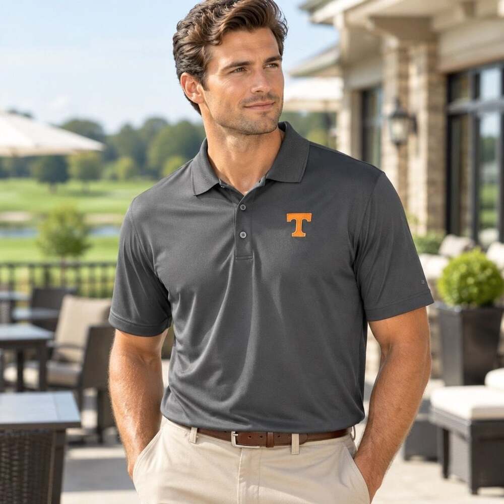 Antigua Tennessee Volunteers Polo Size XL Gray Pique